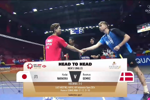 2025年 印尼公开赛 R32 男单 奈良冈功大[日本] vs [丹麦]拉斯穆斯·格姆克