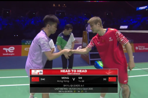 2025年 世界锦标赛 QF 男单 翁泓阳[中国] vs [中国]石宇奇