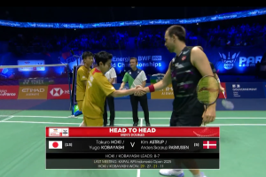 2025年 世界锦标赛 QF 男双 保木卓朗&小林优吾[日本] vs [丹麦]金·阿斯特鲁普&安德斯·斯考劳普·拉斯姆森