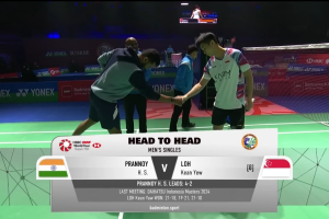 2026年 印度公开赛 R16 男单 普兰诺伊·哈西纳·苏尼尔·库马尔[印度] vs [新加坡]骆健佑