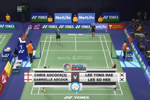 2014年 香港公开赛 QF 混双 克里斯·阿德考克&加布里·爱德考克[英格兰] vs [韩国]李龙大&李绍希