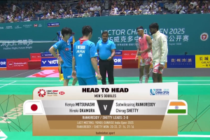 2025年 中国公开赛 R32 男双 三桥健也&冈村洋辉[日本] vs [印度]萨特维克·赛拉杰·兰基雷迪&奇拉格·钱德拉谢卡尔·谢提