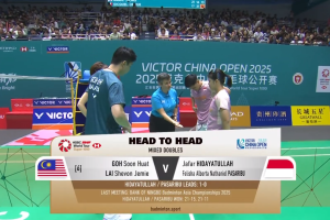 2025年 中国公开赛 R32 混双 吴埙阀&赖洁敏[马来西亚] vs [印尼]贾法尔·希达亚图拉&费利沙·艾伯塔·纳撒尼尔·帕萨里布