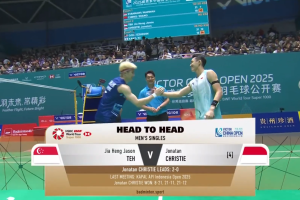 2025年 中国公开赛 R32 男单 郑加恒[新加坡] vs [印尼]乔纳坦·克里斯蒂