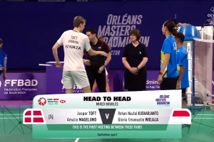 2025年 奥尔良大师赛 F 混双 杰斯帕·托夫特&艾米丽·麦格兰德[丹麦] vs [印尼]雷汉·瑙法勒·库沙尔扬托&格罗里亚·埃马努埃莱·维德佳佳