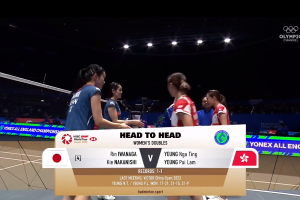 2025年 全英公开赛 R32 女双 岩永铃&中西贵映[日本] vs [中国香港]杨雅婷&杨霈霖