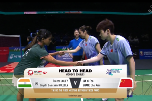 2025年 马来西亚公开赛 R16 女双 特雷莎·乔莉&普莱勒·葛雅特莉·戈比昌德[印度] vs [中国]贾一凡&张殊贤