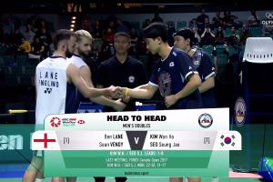 2025年 德国公开赛 SF 男双 本·莱恩&肖恩·文迪[英格兰] vs [韩国]金元浩&徐承宰