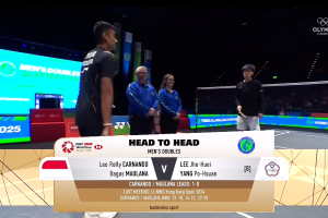2025年 全英公开赛 QF 男双 里奥·罗利·卡尔南多&巴格斯·毛拉纳[印尼] vs [中国台北]李哲辉&杨博轩