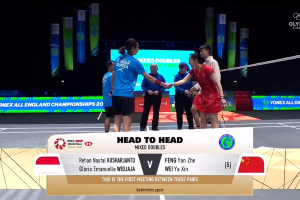 2025年 全英公开赛 QF 混双 雷汉·瑙法勒·库沙尔扬托&格罗里亚·埃马努埃莱·维德佳佳[印尼] vs [中国]冯彦哲&魏雅欣