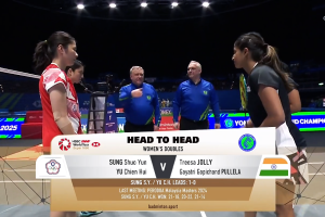 2025年 全英公开赛 R32 女双 宋硕芸&余芊慧[中国台北] vs [印度]特雷莎·乔莉&普莱勒·葛雅特莉·戈比昌德