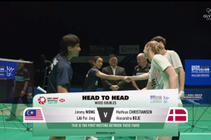 2025年 澳门公开赛 F 混双 黄显维&赖沛君[马来西亚] vs [丹麦]马蒂亚斯·克里斯蒂安森&亚历山德拉·博尔