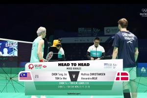 2025年 澳门公开赛 SF 混双 陈堂杰&杜颐沩[马来西亚] vs [丹麦]马蒂亚斯·克里斯蒂安森&亚历山德拉·博尔