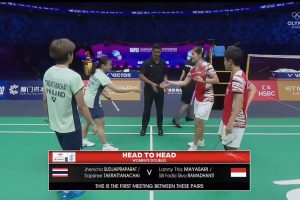 2025年 苏迪曼杯 QF 女双 杰尼查·苏杰帕拉特&沙西丽·德拉达那猜[泰国] vs [印尼]兰妮·特里亚·马亚萨里&茜蒂·法迪亚·席尔瓦·拉马丹蒂