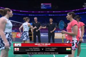 2025年 苏迪曼杯 G 女双 丽齐·托尔曼&埃斯特尔·范·柳恩[英格兰] vs [印度]塔尼莎·克拉斯托&阿拉普·米什拉