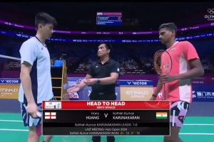 2025年 苏迪曼杯 G 男单 萨西什·库马尔·卡鲁纳卡兰[印度] vs [英格兰]黄涵瑞