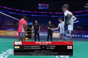 2025年 苏迪曼杯 G 男双 哈里哈兰·阿姆萨卡鲁南&鲁班·库马尔·雷蒂纳萨巴蒂[印度] vs [英格兰]罗里·伊斯顿&亚历克斯·格林