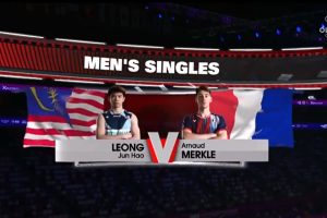 2025年 苏迪曼杯 G 男单 梁峻豪[马来西亚] vs [法国]阿诺·梅克尔