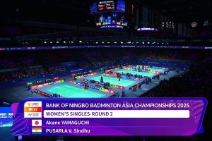 2025年 亚洲锦标赛 R16 女单 山口茜[日本] vs [印度]普萨拉·文卡塔·辛杜