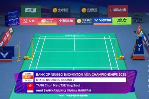 2025年 亚洲锦标赛 QF 混双 邓俊文&谢影雪[中国香港] vs [印度尼西亚]阿姆里·西亚纳维&妮塔·维奥莉娜·马瓦尔