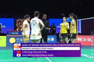 2025年 亚洲锦标赛 SF 女双 陈清晨&贾一凡[中国] vs [日本]松山奈未&志田千阳