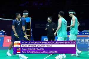 2025年 亚洲锦标赛 QF 男双 谢定峰&苏伟译[马来西亚] vs [印度尼西亚]法贾尔·阿尔菲安&穆罕默德·里安·阿迪安托