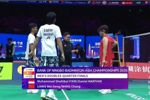2025年 亚洲锦标赛 QF 男双 穆罕默德·肖希布·菲克里&丹尼尔·马丁[印度尼西亚] vs [中国]梁伟铿&王昶