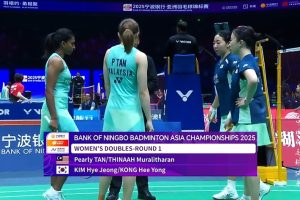 2025年 亚洲锦标赛 R16 女双 陈康乐&蒂娜·穆拉里塔兰[马来西亚] vs [韩国]金慧贞&孔熙容