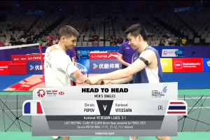 2025年 李宁中国大师赛 QF 男单 克里斯托·波波夫[法国] vs [泰国]昆拉武特