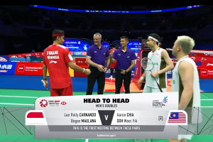 2025年 李宁中国公开赛 QF 男双 里奥·罗利·卡尔南多&巴格斯·毛拉纳[印尼] vs [马来西亚]谢定峰&苏伟译
