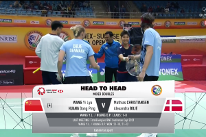 2023年 印度公开赛 QF 混双 王懿律&黄东萍[中国] VS [丹麦]马蒂亚斯·克里斯蒂安森&亚历山德拉·博尔