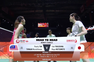 2025年 印尼大师赛 QF 女双 陈康乐&蒂娜·穆拉利塔兰[马来西亚] vs [日本]福岛由纪&松本麻佑