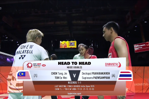 2025年 印尼大师赛 QF 混双 陈堂杰&杜颐沩[马来西亚] vs [泰国]德差波·普瓦拉努克罗&苏皮萨拉·帕维斯坦帕