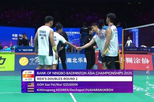 2025年 亚洲锦标赛 R16 男双 吴世飞&努尔·伊祖丁·鲁姆萨尼[马来西亚] vs [泰国]吉丁努蓬·革德伦&德差波·保乌拉努科
