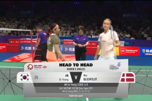 2025年 李宁中国大师赛 R16 女单 安洗莹[韩国] vs [丹麦]米娅·布里西费尔特