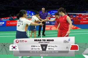 2025年 李宁中国大师赛 R16 女双 郑娜银&李妍雨[韩国] vs [中国]刘圣书&谭宁