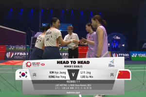 2025年 法国公开赛 QF 女双 金慧贞&孔熙容[韩国] vs [中国]李怡婧&罗徐敏
