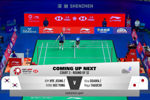 2025年 李宁中国大师赛 R32 女双 金慧贞&孔熙容[韩国] vs [日本]大泽阳奈&田口真彩