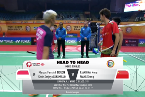 2023年 印度公开赛 QF 男双 吉迪恩&苏卡穆约[印尼] vs [中国]梁伟铿&王昶