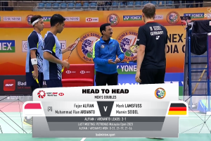 2023年 印度公开赛 QF 男双 阿尔菲安&阿迪安托[印尼] vs [德国]拉姆斯富斯&塞德尔