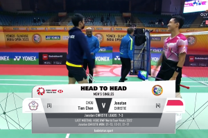 2023年 印度公开赛 QF 男单 周天成[中国台北] vs [印尼]乔纳坦