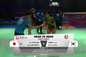 2026年 印度公开赛 QF 女双 福岛由纪&松本麻佑[日本] vs [韩国]郑娜银&李妍雨