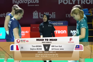 2026年 印尼公开赛 QF 混双 汤姆·吉凯尔&德尔菲娜·德尔吕[法国] vs [马来西亚]吴埙阀&赖洁敏