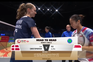 2026年 全英公开赛 R16 女单 莱恩·克里斯托弗森[丹麦] vs [新加坡]杨佳敏