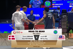2026年 全英公开赛 R32 男双 丹尼尔·伦加德&麦斯·维斯特加德[丹麦] vs [马来西亚]朱奈迪·阿里夫&叶睿庆