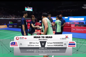 2025年 新加坡公开赛 QF 混双 吴埙阀&赖洁敏[马来西亚] vs [泰国]德差波·保乌拉努科&苏皮萨拉·帕维斯坦帕