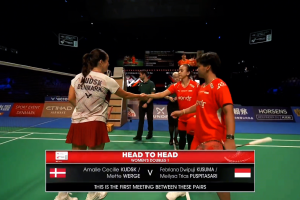 2026年 尤伯杯 QF 女双 梅特·韦尔格&阿玛莉·塞西莉·库德斯克[丹麦] vs [印尼]法布里安娜·德维普吉·库苏马&梅丽莎·普斯皮塔·萨里