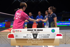 2026年 全英公开赛 R32 女双 贾一凡&张殊贤[中国] vs [印尼]瑞秋·阿莱西亚·罗斯&菲比·塞蒂安宁鲁姆