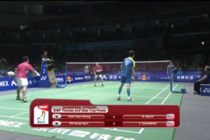 2012年 汤姆斯杯 D组小组赛 男双 高成炫&柳延星[韩国] vs [美国]白国豪&吴俊明
